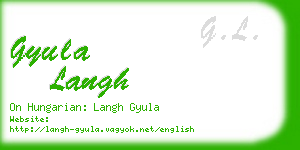 gyula langh business card